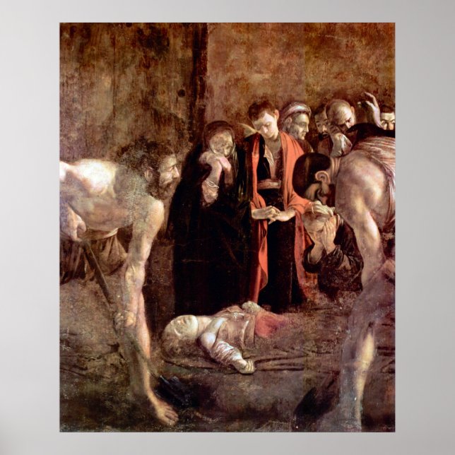Funeral of St. Lucia by Caravaggio Poster (Front)