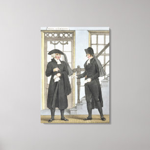 Funeral officials of Amsterdam, illustration from Canvas Print