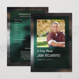 Funeral Order of Service Card Template