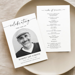 Funeral Order Of Service Celebration Of Life Photo Programme