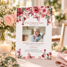 Funeral Order of Service | Floral Memorial Program
