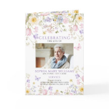 Funeral Order of Service | Floral Memorial Program