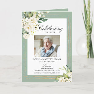 Funeral Order of Service   Floral Memorial Program Programme
