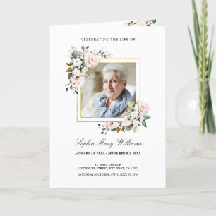 Funeral Order of Service   Floral Memorial Program Programme