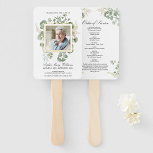 Funeral Order of Service Floral Set of Fans
