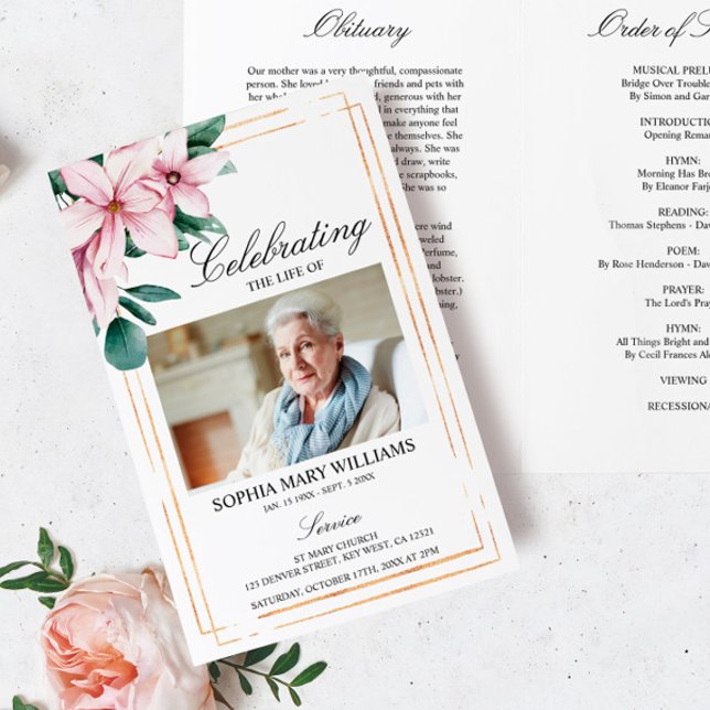 Funeral Order of Service Magnolia Memorial Program (Creator Uploaded)