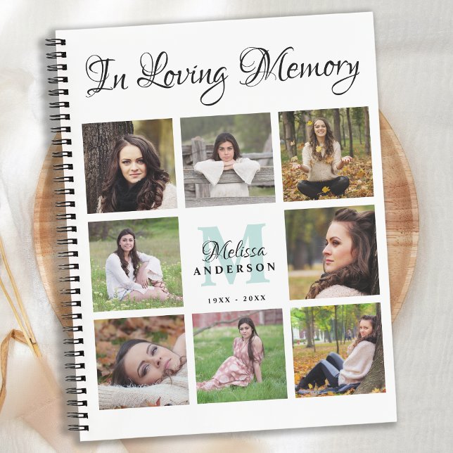 Funeral Personalised 8 Photo Memorial Guest Book (Creator Uploaded)