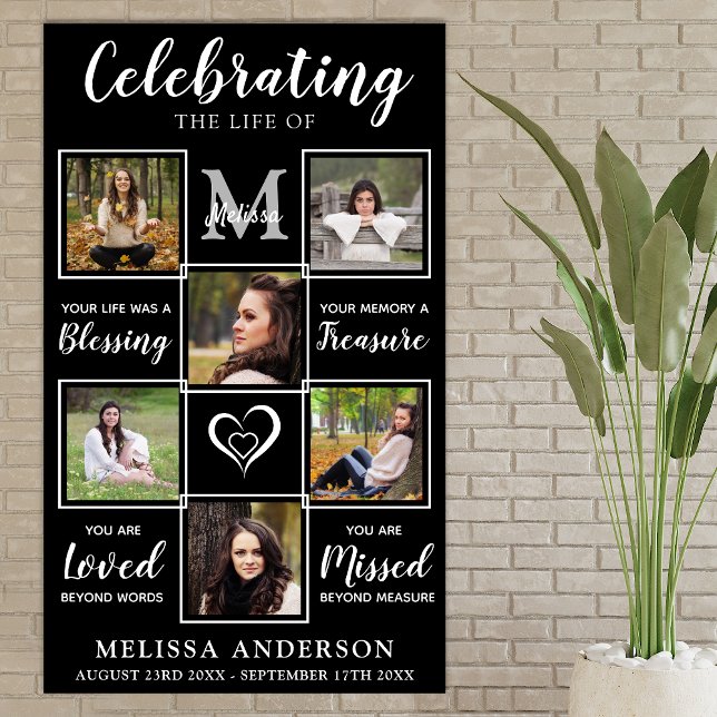Funeral Personalised Photo Collage Memorial Poster (Creator Uploaded)