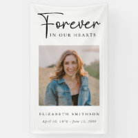 Funeral Photo Forever in our Hearts Poem Prayer