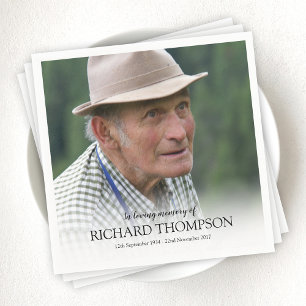 Funeral Photo   Personalised Memorial Napkin