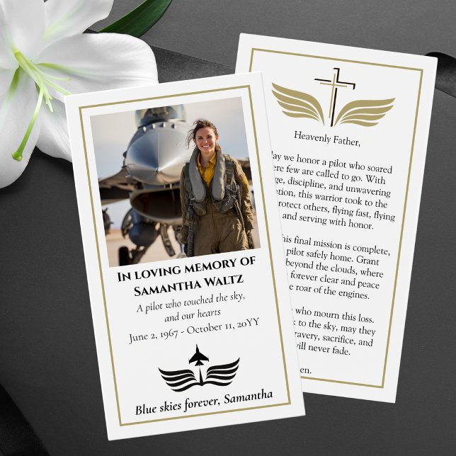 Funeral Photo Prayer for Pilot Modern Aviation (Creator Uploaded)
