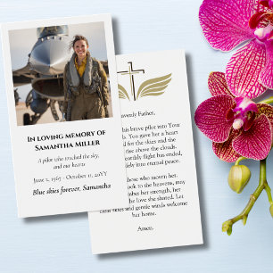 Funeral Photo Prayer for Pilot Modern Aviation