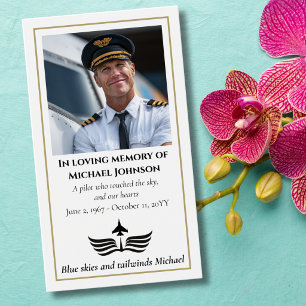 Funeral Photo Prayer for Pilot Modern Aviation