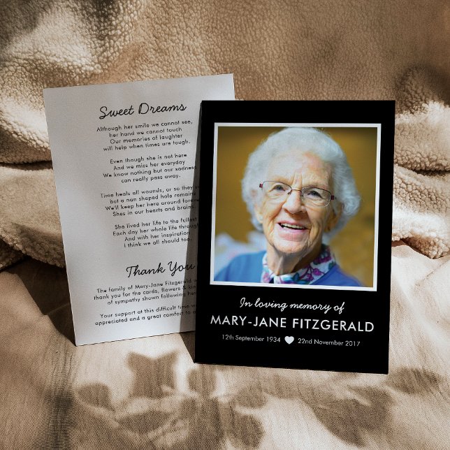 Funeral Photo Thank You | Black In Loving Memory (Creator Uploaded)