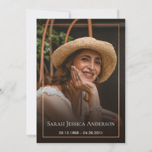 Funeral Photo Thank You Card