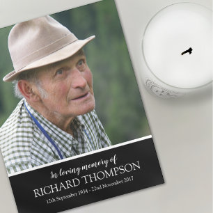 Funeral Photo Thank You Order of Service