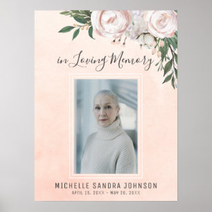 Funeral Pink Celebrating of Life Welcome Sign