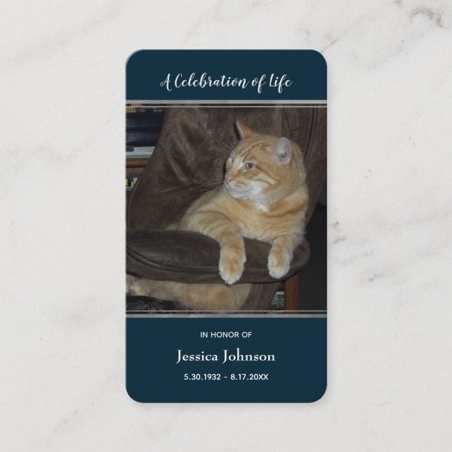 Funeral Pray Card with One Photo Option (Front)