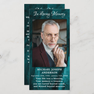 Funeral Prayer Bookmark Memorial Sympathy Photo