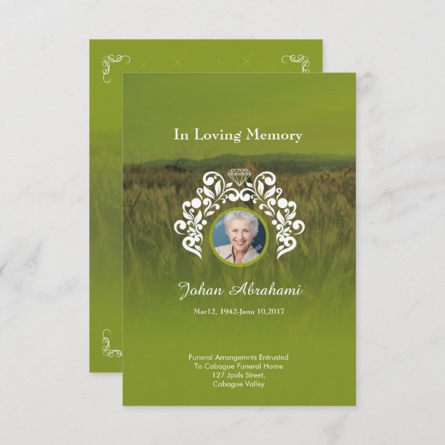 Funeral Prayer Card (Front/Back)