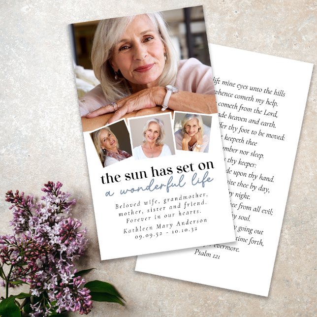 Funeral Prayer Card Multi Photo Collage (Creator Uploaded)