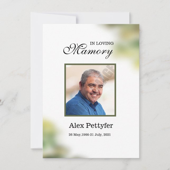 Funeral Prayer Card Template (Front)