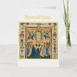 Funeral prayer memorial  foil greeting card