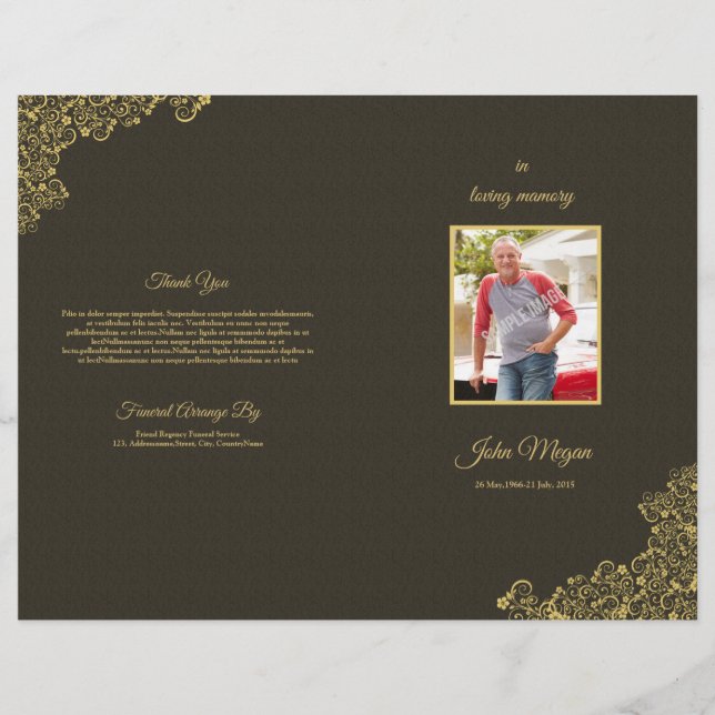 Funeral Program Brochure (Front)