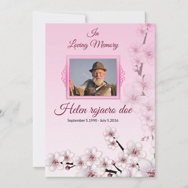 Funeral Program Card Template (Front)