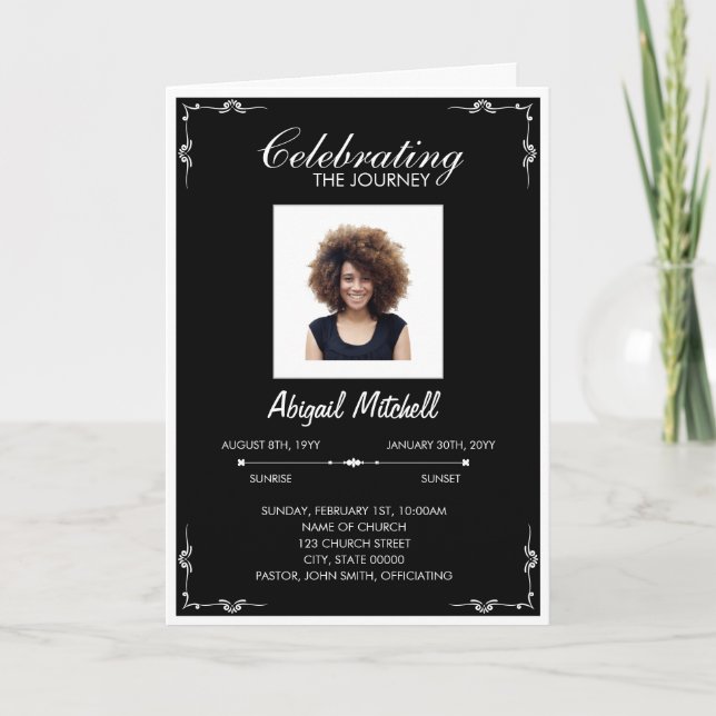 Funeral Program | Celebrating The Journey | FP0010 Programme (Front)