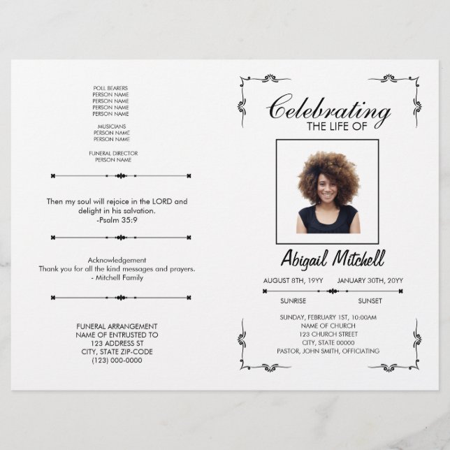 Funeral Program | Celebrating The Life Of | FP0020 Flyer (Front)