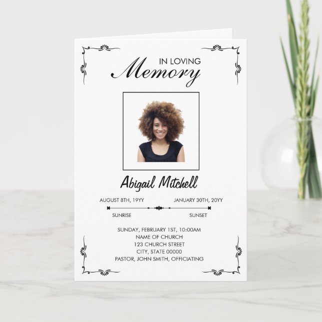 Funeral Program | In Loving Memory | FP0012 Programme (Front)