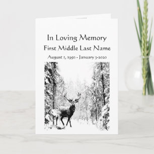 Funeral Program Stag Deer in Forest Programme