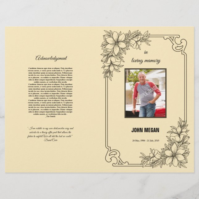 Funeral Program Template (Front)