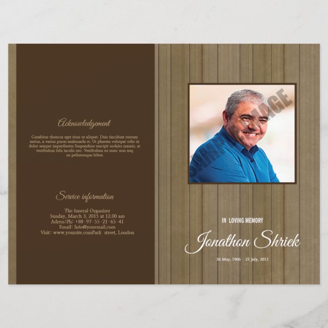 Funeral Program Template (Front)