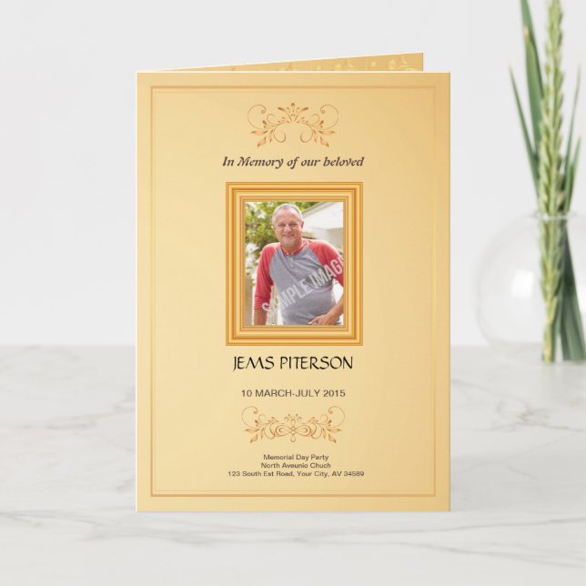 Funeral Program Template (Front)