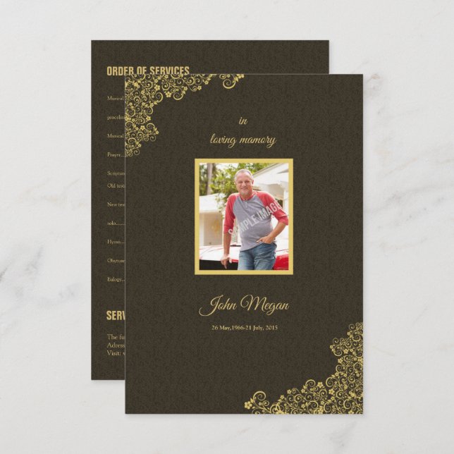 Funeral Program Template (Front/Back)