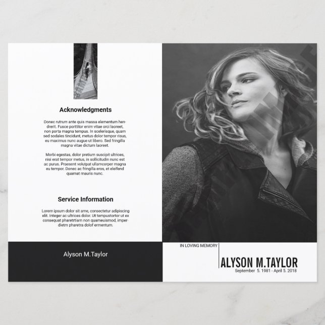 Funeral Program Template (Front)
