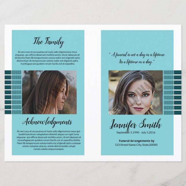 Funeral Program Template (Front)