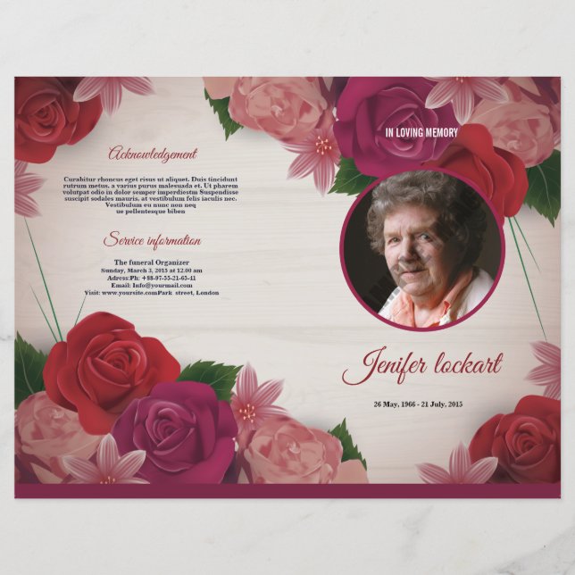 Funeral Program Template (Front)