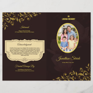 Funeral Program Template Brochure
