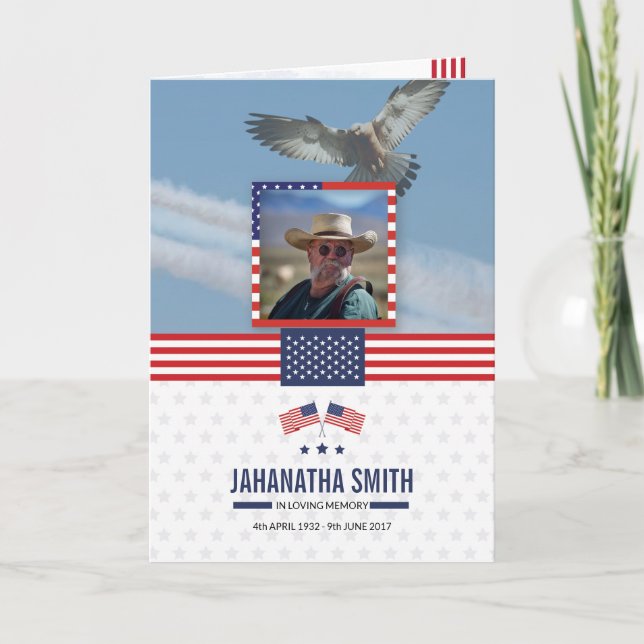 Funeral Program Template Military Army (Front)