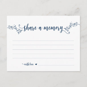 Funeral Service, Navy Blue, Share a memory card
