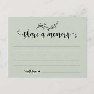 Funeral Service, Sage theme, Share a memory card