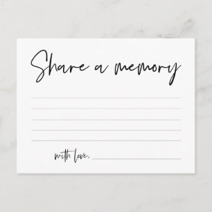 Funeral Service, Share a memory Card