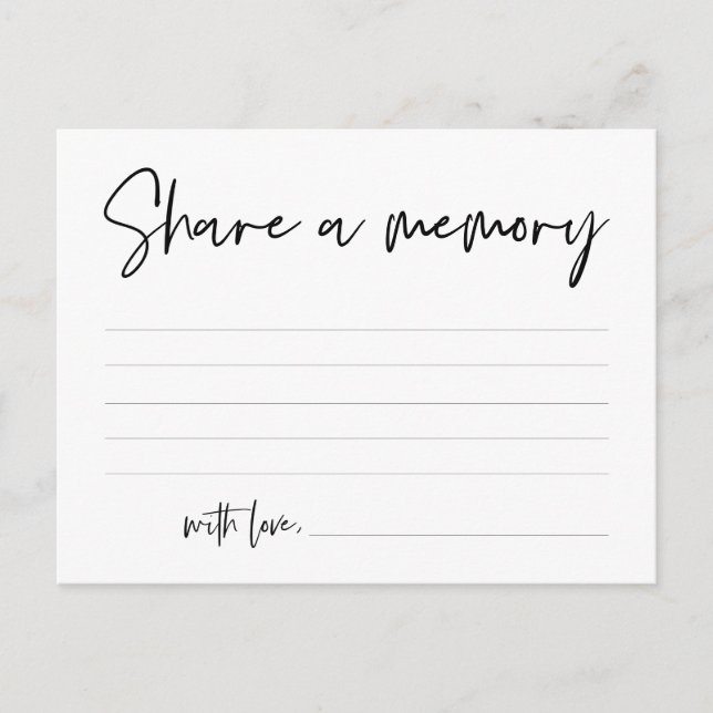 Funeral Service, Share a memory Card (Front)