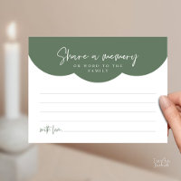 Funeral Service, Share a memory Memorial Card