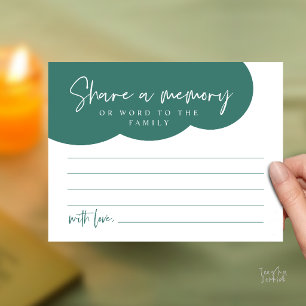 Funeral Service, Share a memory Memorial Card