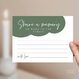 Funeral Service, Share a memory Memorial Card