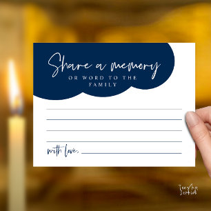 Funeral Service, Share a memory Memorial Card